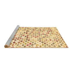 Sideview of Machine Washable Southwestern Brown Country Rug, wshcon698brn