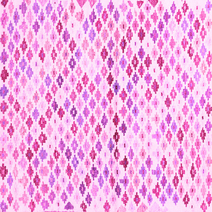 Square Southwestern Pink Country Rug, con698pnk