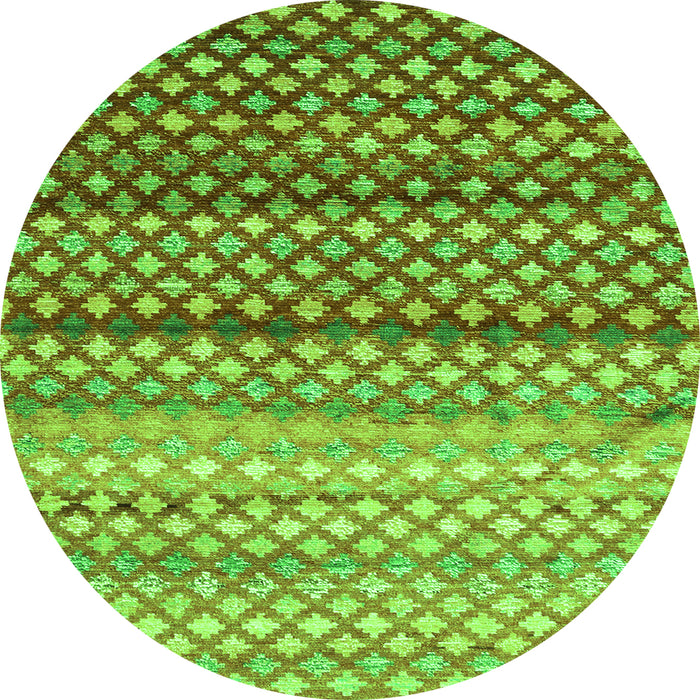 Machine Washable Oriental Green Traditional Area Rugs, wshcon699grn