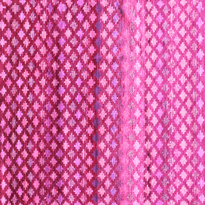 Square Machine Washable Oriental Pink Traditional Rug, wshcon699pnk