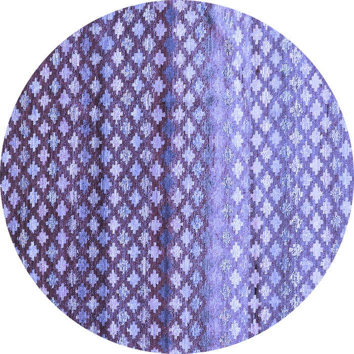 Round Oriental Blue Traditional Rug, con699blu