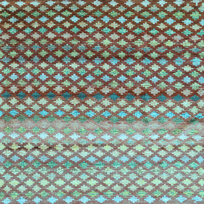 Square Machine Washable Oriental Light Blue Traditional Rug, wshcon699lblu