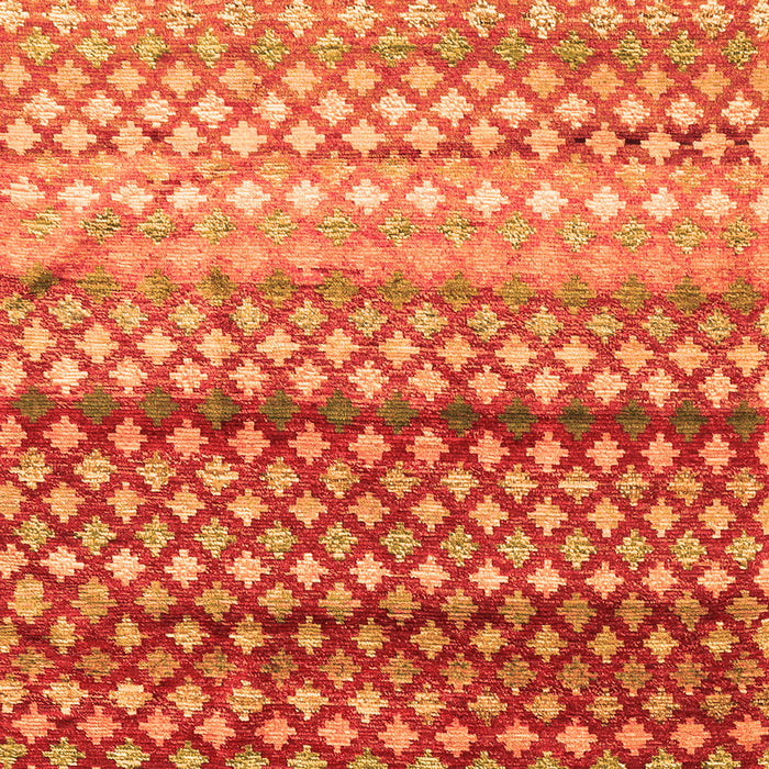 Serging Thickness of Machine Washable Oriental Orange Traditional Area Rugs, wshcon699org