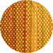 Round Oriental Yellow Traditional Rug, con699yw