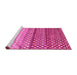 Sideview of Machine Washable Oriental Pink Traditional Rug, wshcon699pnk