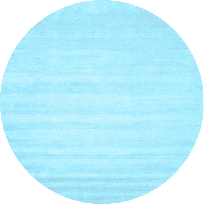 Round Machine Washable Abstract Light Blue Contemporary Rug, wshcon69lblu