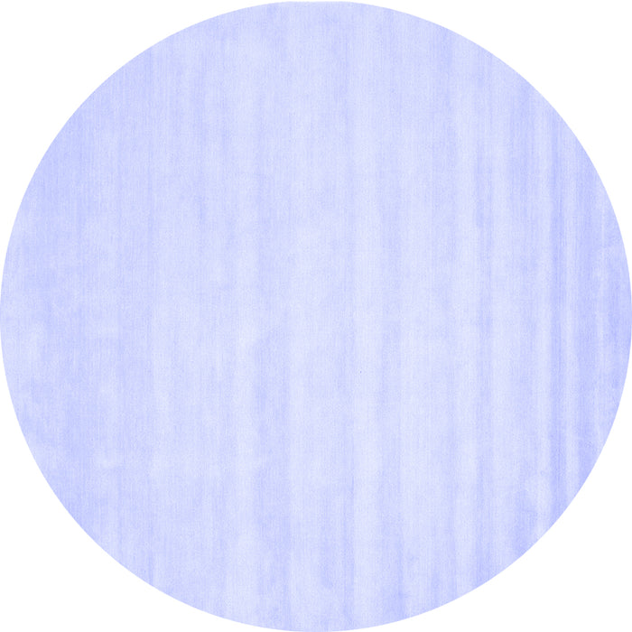 Round Abstract Blue Contemporary Rug, con69blu