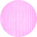 Round Abstract Pink Contemporary Rug, con69pnk