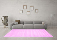 Machine Washable Abstract Pink Contemporary Rug, wshcon69pnk