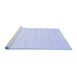 Sideview of Machine Washable Abstract Blue Contemporary Rug, wshcon69blu