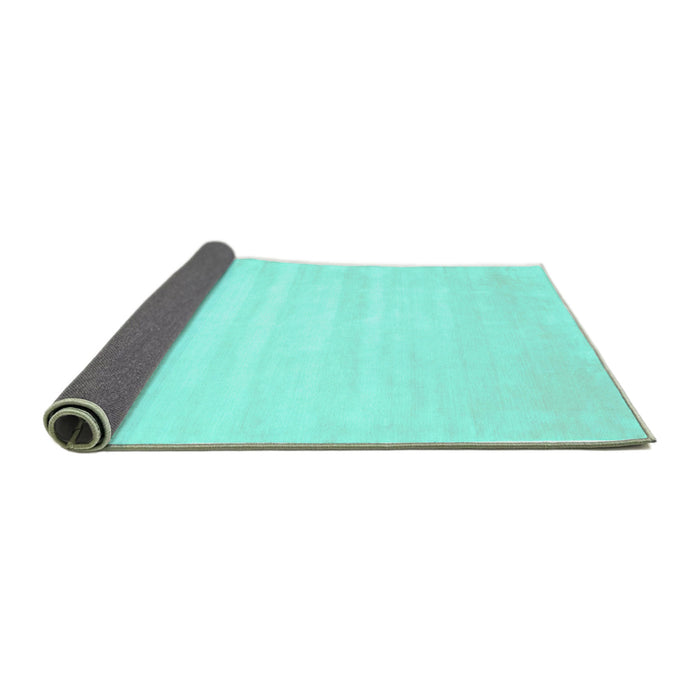 Sideview of Abstract Turquoise Contemporary Rug, con69turq