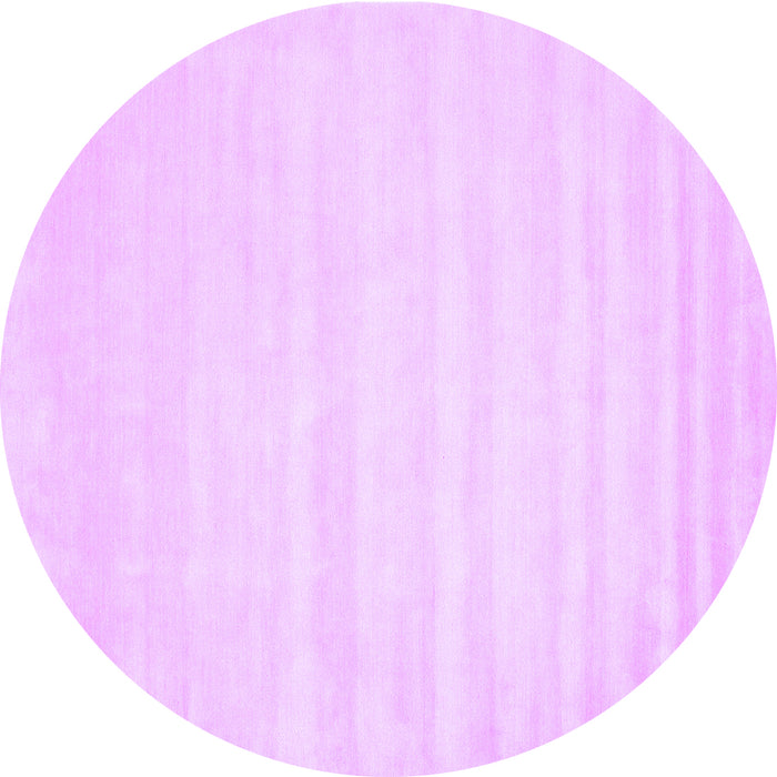 Round Machine Washable Abstract Purple Contemporary Area Rugs, wshcon69pur