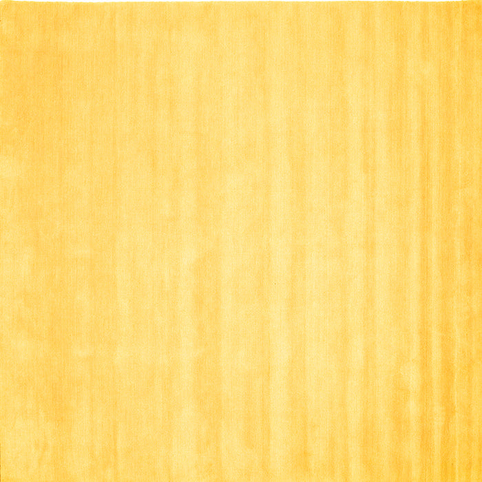 Square Machine Washable Abstract Yellow Contemporary Rug, wshcon69yw