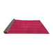 Sideview of Abstract Pink Contemporary Rug, con6pnk