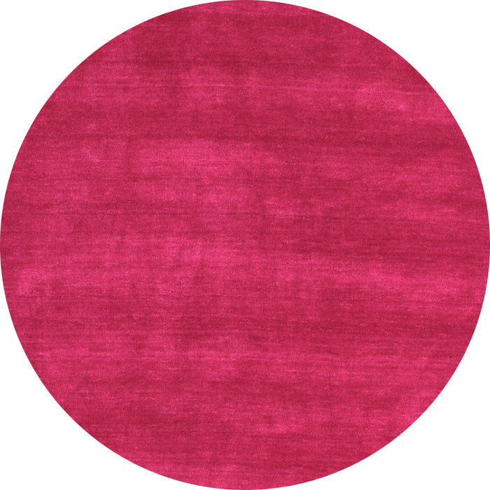 Round Machine Washable Abstract Pink Contemporary Rug, wshcon6pnk
