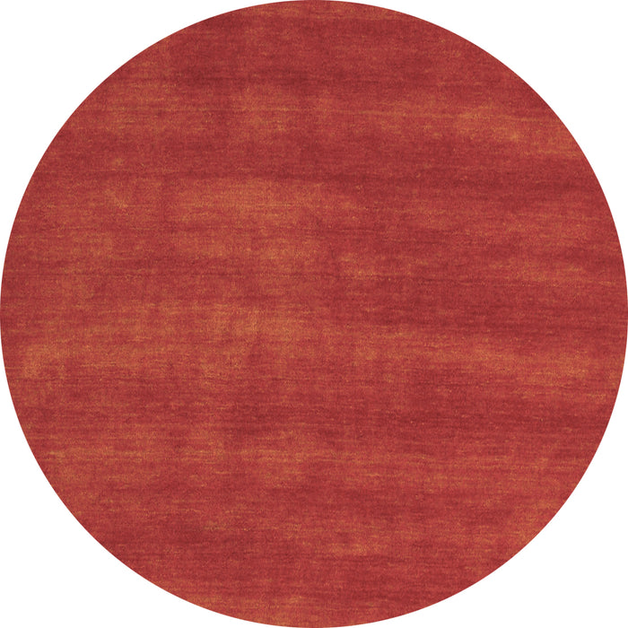 Round Abstract Brown Contemporary Rug, con6brn