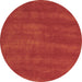 Round Abstract Brown Contemporary Rug, con6brn