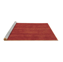 Sideview of Machine Washable Abstract Brown Contemporary Rug, wshcon6brn