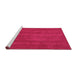 Sideview of Machine Washable Abstract Pink Contemporary Rug, wshcon6pnk