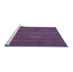 Sideview of Machine Washable Abstract Blue Contemporary Rug, wshcon6blu