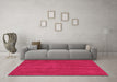 Machine Washable Abstract Pink Contemporary Rug in a Living Room, wshcon6pnk