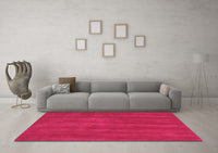 Machine Washable Abstract Pink Contemporary Rug, wshcon6pnk