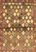 Machine Washable Southwestern Brown Country Rug, wshcon700brn