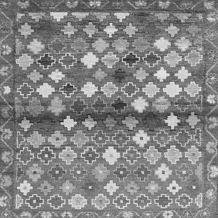 Round Machine Washable Southwestern Gray Country Rug, wshcon700gry