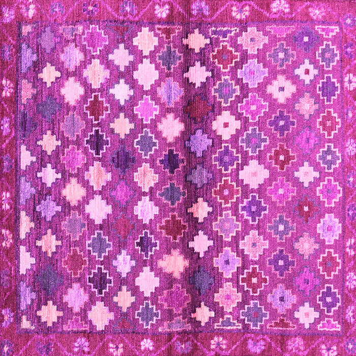 Square Machine Washable Southwestern Pink Country Rug, wshcon700pnk