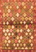 Serging Thickness of Machine Washable Southwestern Orange Country Area Rugs, wshcon700org