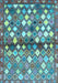 Southwestern Light Blue Country Rug, con700lblu