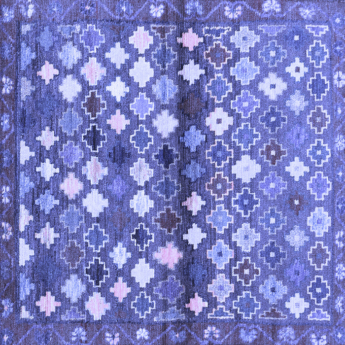 Square Southwestern Blue Country Rug, con700blu