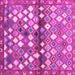 Square Southwestern Pink Country Rug, con700pnk