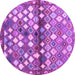 Round Southwestern Purple Country Rug, con700pur