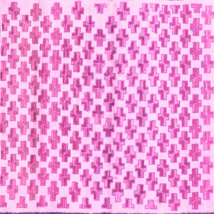 Square Abstract Pink Contemporary Rug, con701pnk