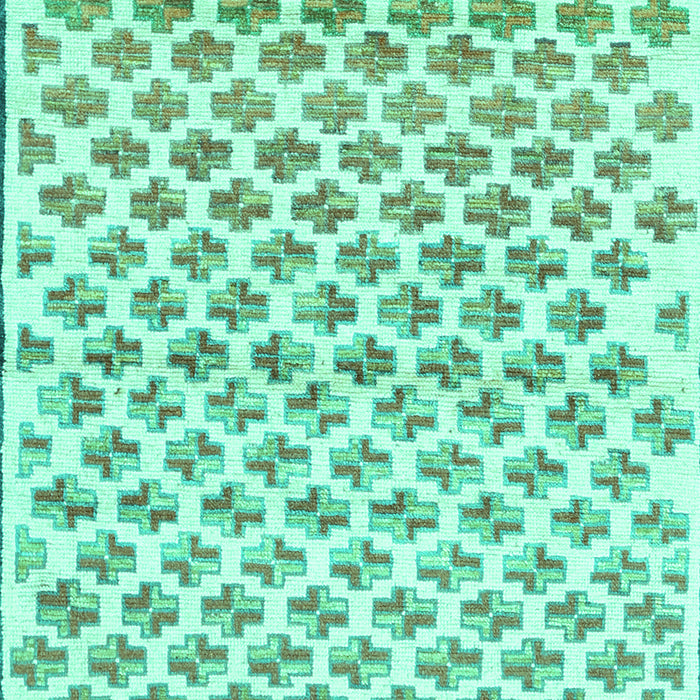 Abstract Turquoise Contemporary Rug, con701turq
