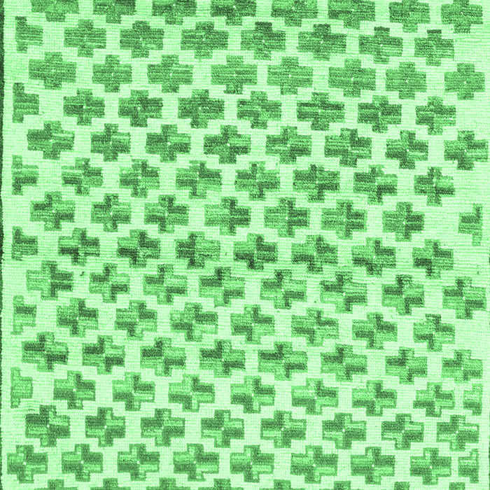 Machine Washable Abstract Emerald Green Contemporary Area Rugs, wshcon701emgrn