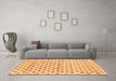 Machine Washable Abstract Orange Contemporary Area Rugs in a Living Room, wshcon701org