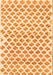 Serging Thickness of Machine Washable Abstract Orange Contemporary Area Rugs, wshcon701org
