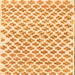 Serging Thickness of Abstract Orange Contemporary Rug, con701org