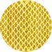 Round Machine Washable Abstract Yellow Contemporary Rug, wshcon701yw
