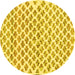 Round Abstract Yellow Contemporary Rug, con701yw