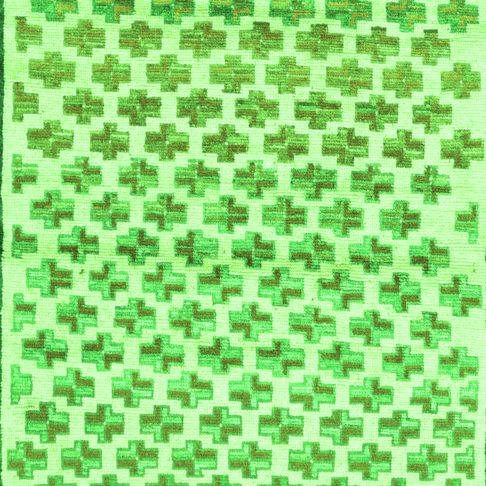 Abstract Green Contemporary Rug, con701grn
