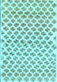 Abstract Light Blue Contemporary Rug, con701lblu