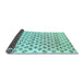 Sideview of Abstract Light Blue Contemporary Rug, con701lblu