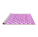 Sideview of Machine Washable Abstract Purple Contemporary Area Rugs, wshcon701pur
