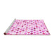 Sideview of Machine Washable Southwestern Pink Country Rug, wshcon702pnk