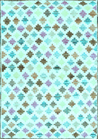 Southwestern Light Blue Country Rug, con702lblu