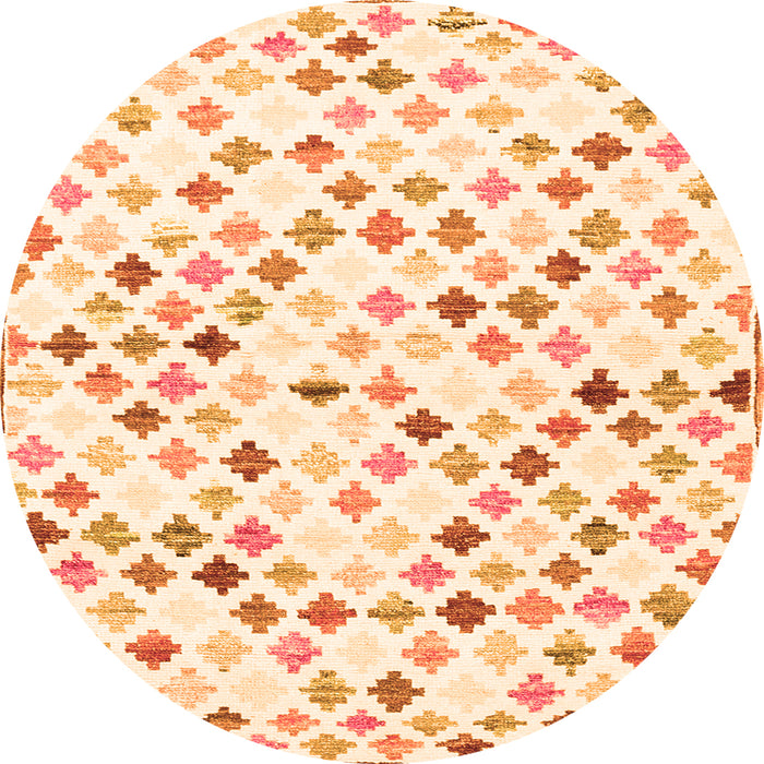 Square Southwestern Orange Country Rug, con702org