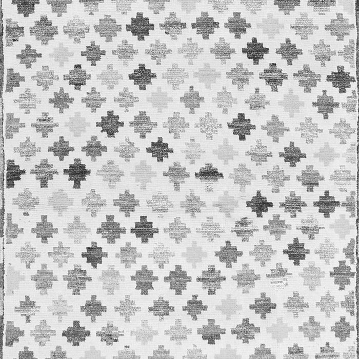 Serging Thickness of Machine Washable Southwestern Gray Country Rug, wshcon702gry